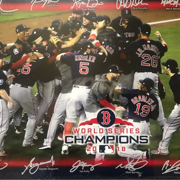 Man Cave Boston Red Sox 2018 World Series Framed Photo Highland Mint Ltd. Ed. - Picture 3 of 10